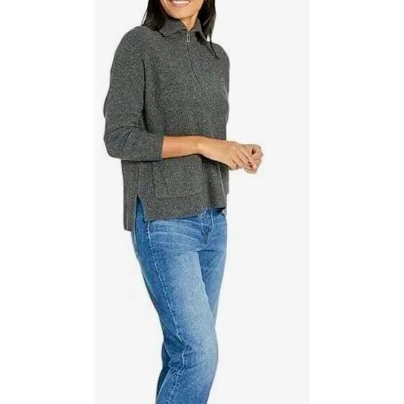 Madewell Glenbrook Merino Wool Quarter Zip Pullover Sweater With Pockets Small - Picture 1 of 11
